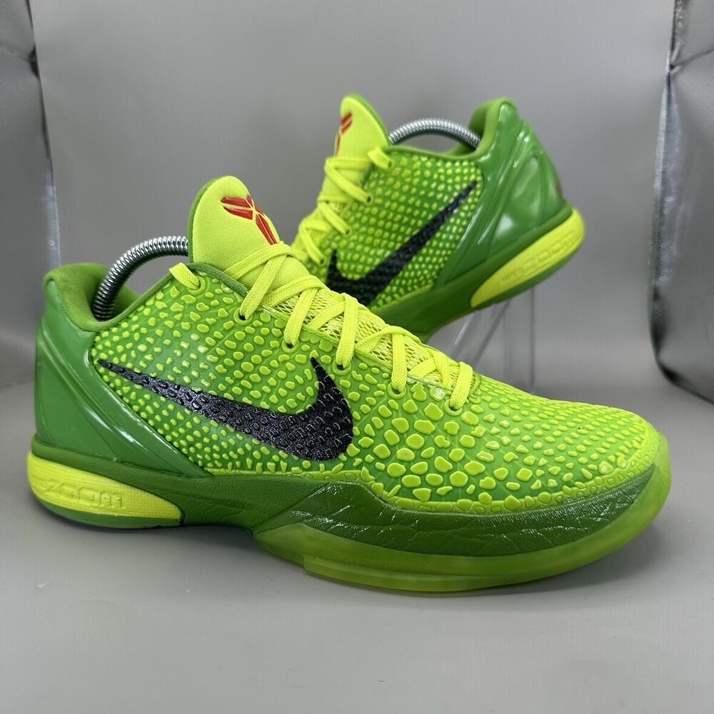Nike Zoom Kobe 6 Protro Low Grinch 2020 Sneakers CW2190-300 Mens 9 US EXCELLENT